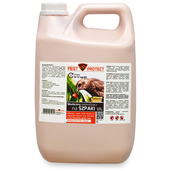 Odstraszacz Środek Preparat na Ptaki: Szpaki, Kruki, Wrony Pest Protect 5L