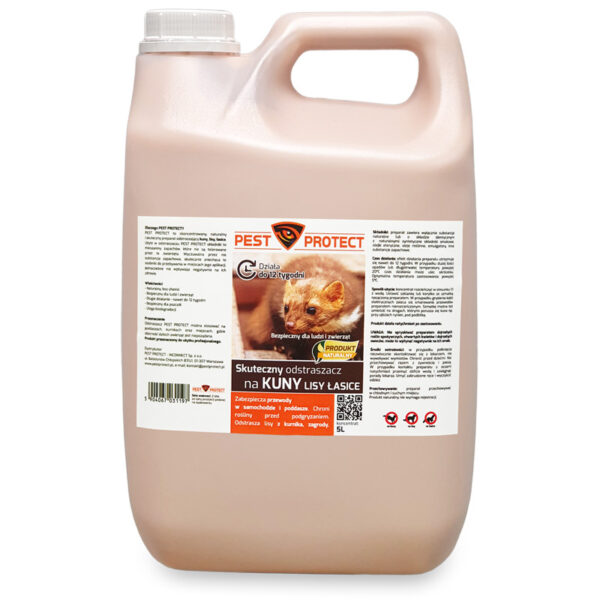 Odstraszacz Środek Preparat na Kuny Listy Łasice Pest Protect 5L Odstraszacz Środek Preparat na Kuny Listy Łasice Pest Protect 5L